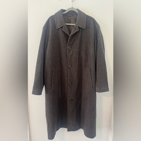 Hugo Boss Barney’s New York Royale Wool Coat Overcoat Button Up Heavy 42R - Picture 1 of 11